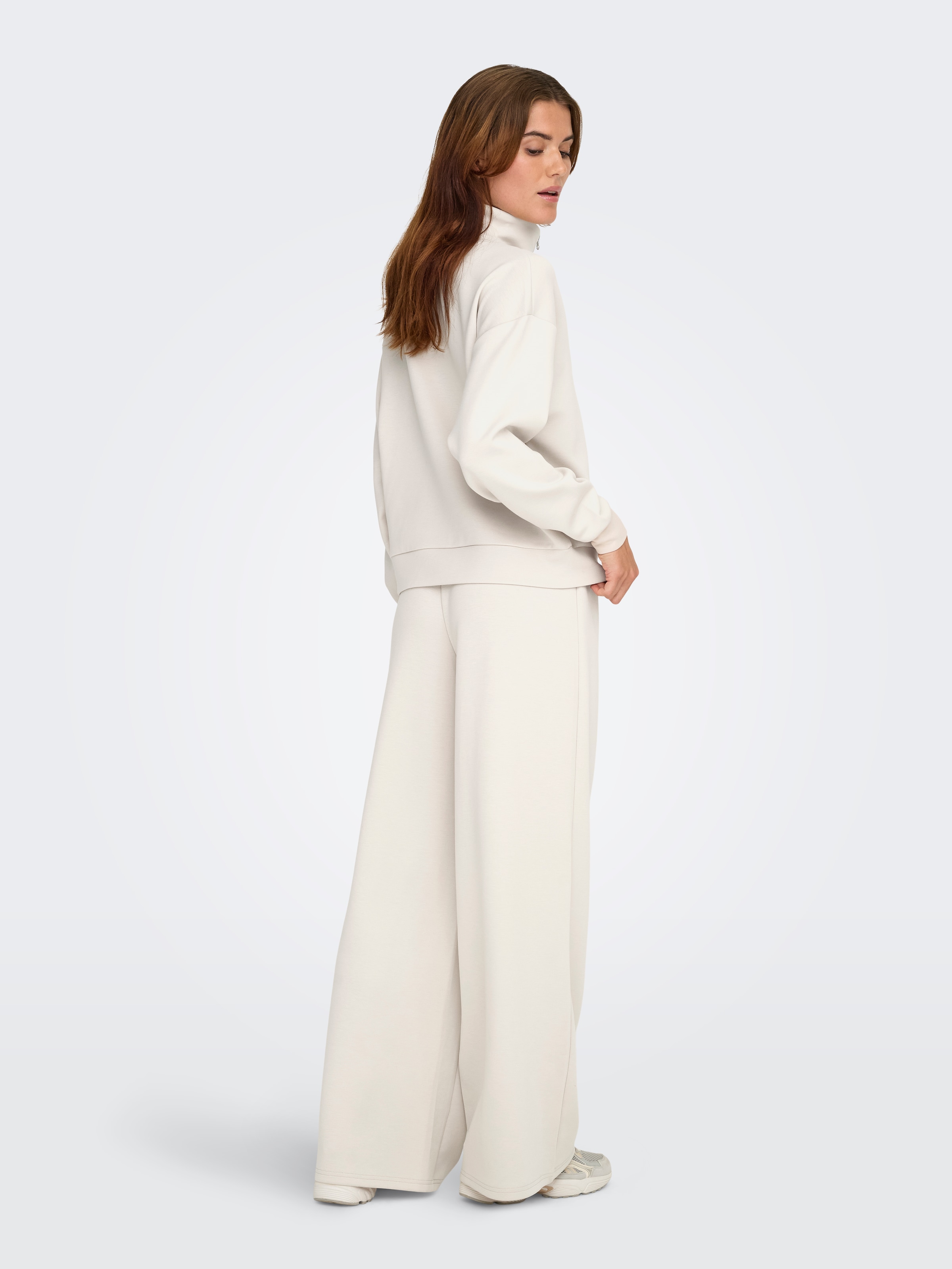 ONLY Play Sweater »ONPLOUNGE HN LS HZ DS SWT NOOS«, Materialmix, loose fit