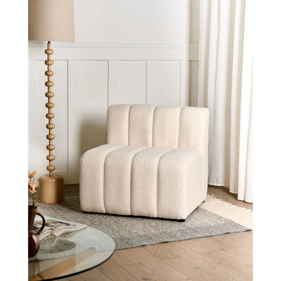KAGE - Fauteuil - Lichtbeige - Bouclé