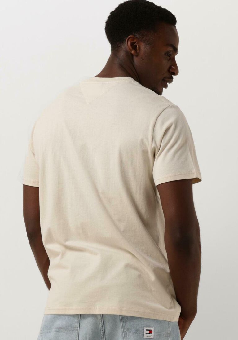 TOMMY JEANS beige tommy jeans t-shirt tjm slim essential flag tee