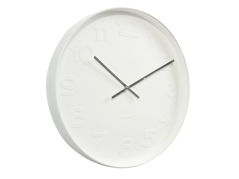 Wall Clock Mr. White Numbers Large
