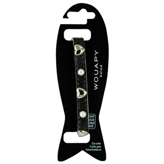 Collier original cœur noir pour chat