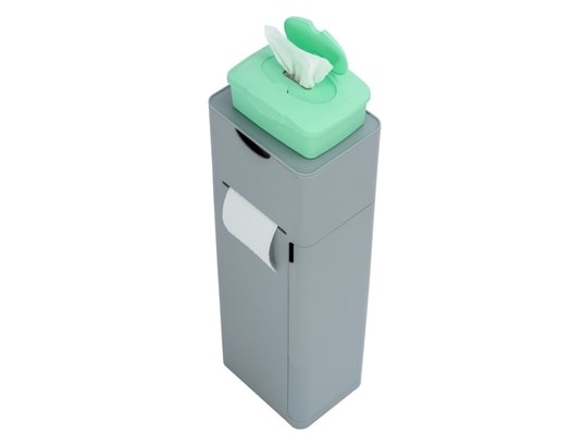 WENKO - Dérouleur papier toilette Combiné wc modèle imon - gris