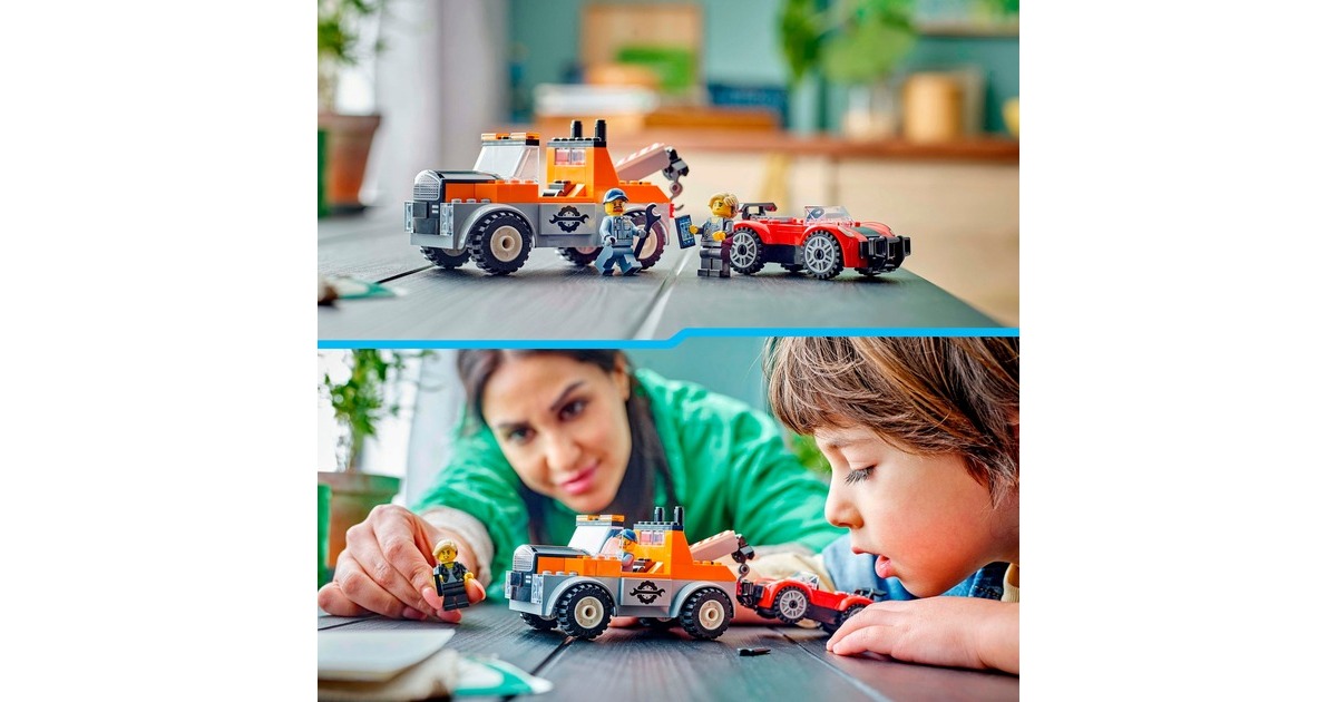 LEGOCity - Sleepwagen en sportautoreparatie Constructiespeelgoed  (60435)