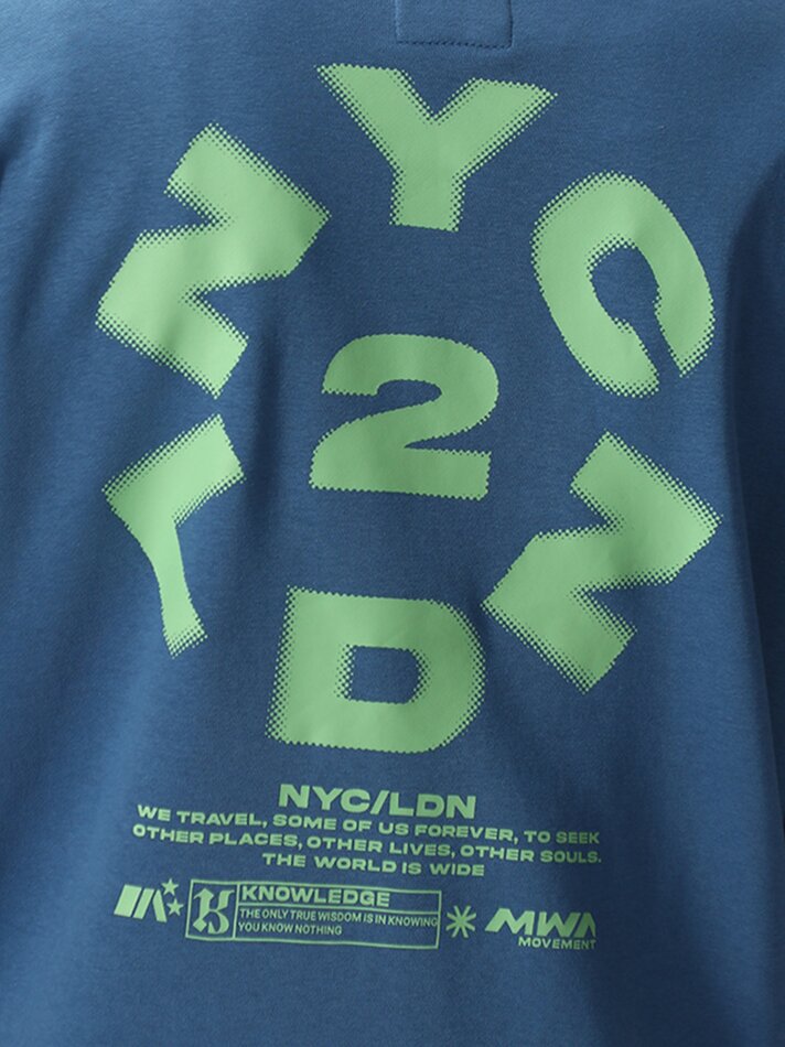 Moletom estampado - Azul