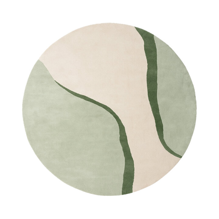 Rond wollen vloerkleed - Vienna Groen