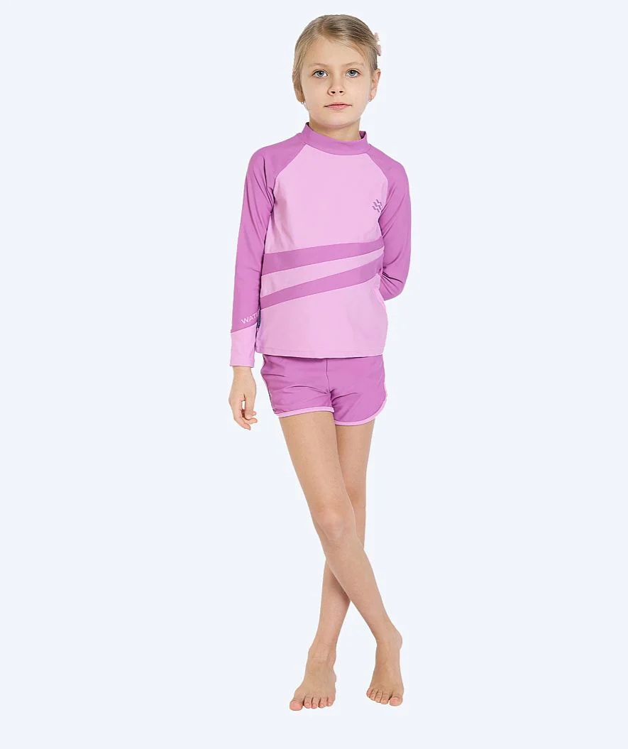 Watery UV-trøje til børn - Manami Langærmet Rashguard - Atlantic Purple