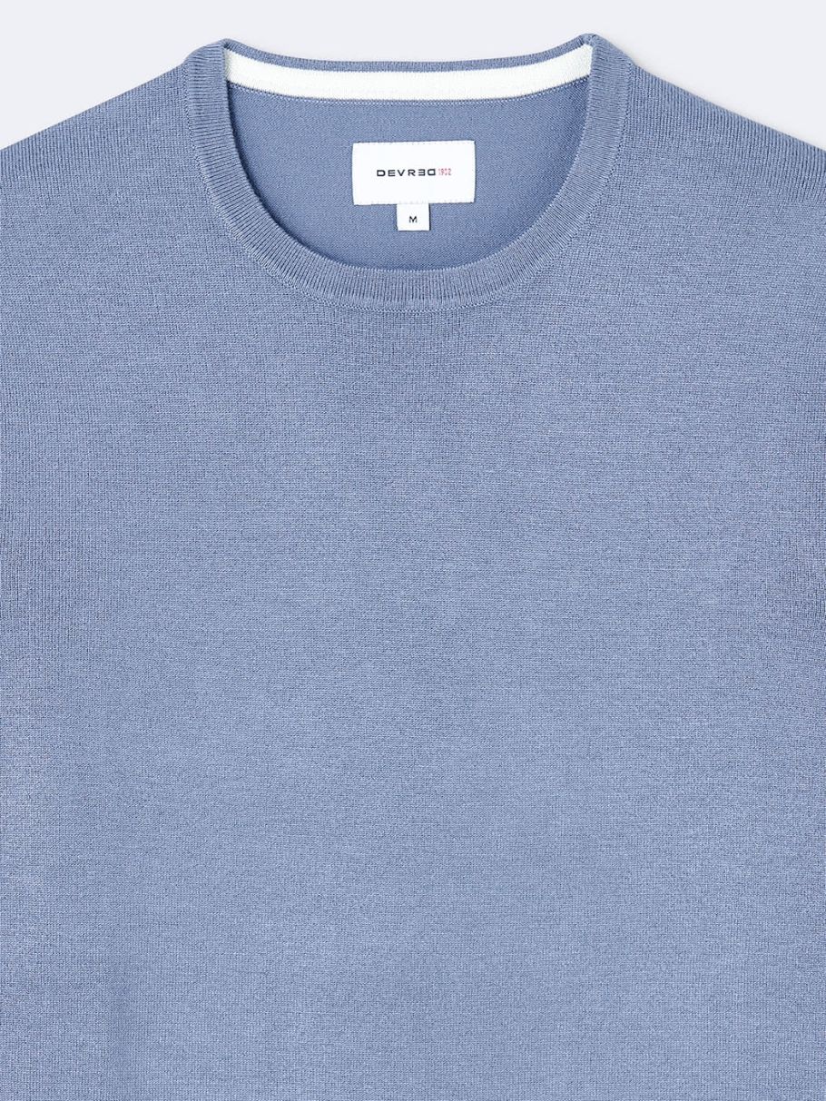 Pull col rond en viscose certifiée