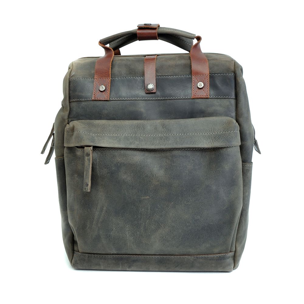 Berba Barbarossa Leren Laptoprugzak Military