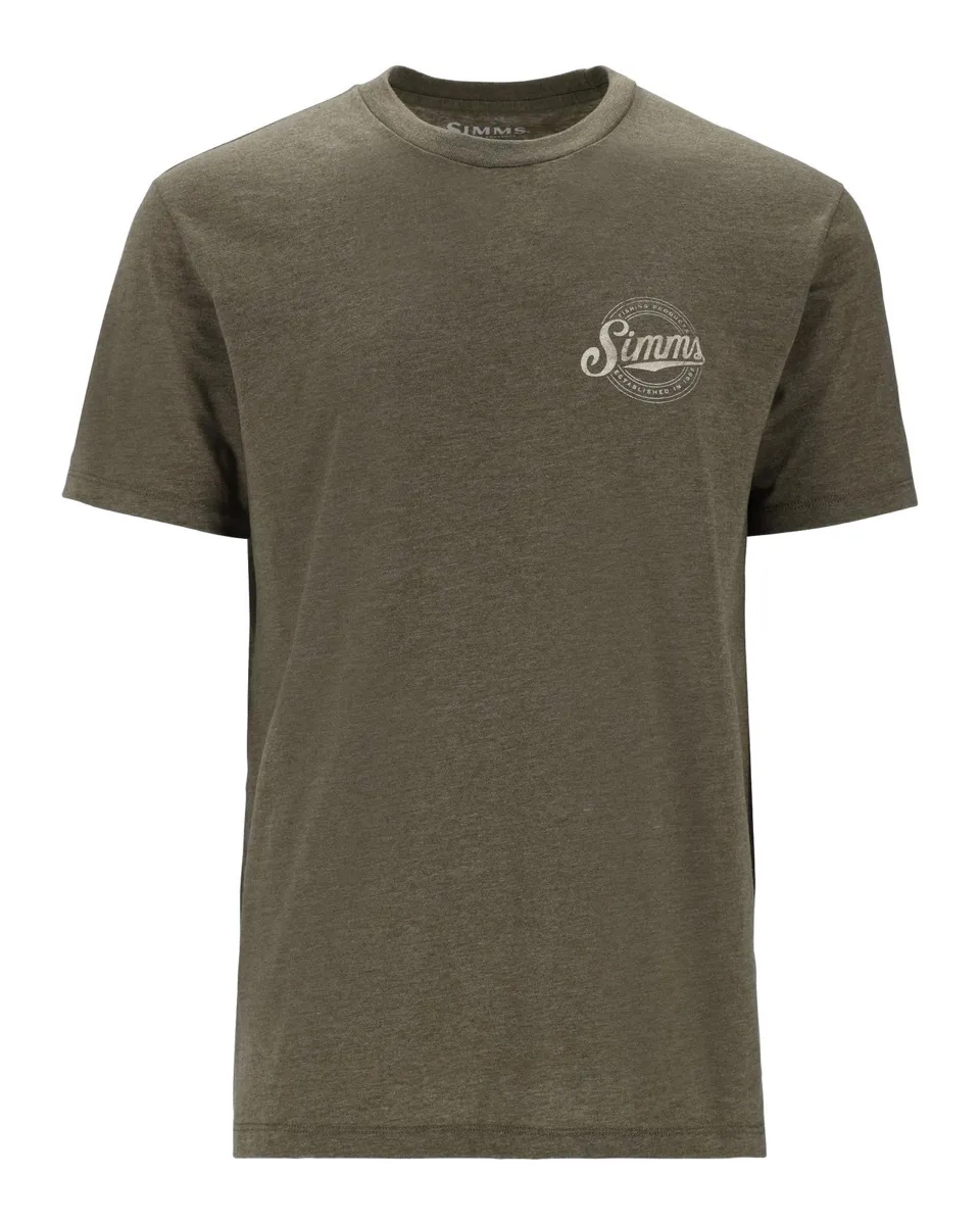Simms Circle Lockup T-Shirt Military Heather