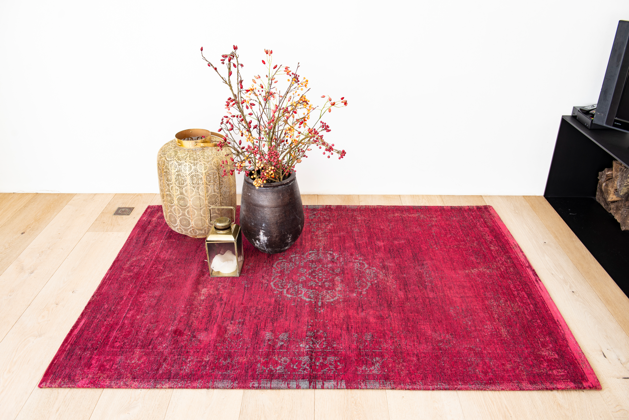 Ecorugs vloerkleed Medallion rood 240x340 cm