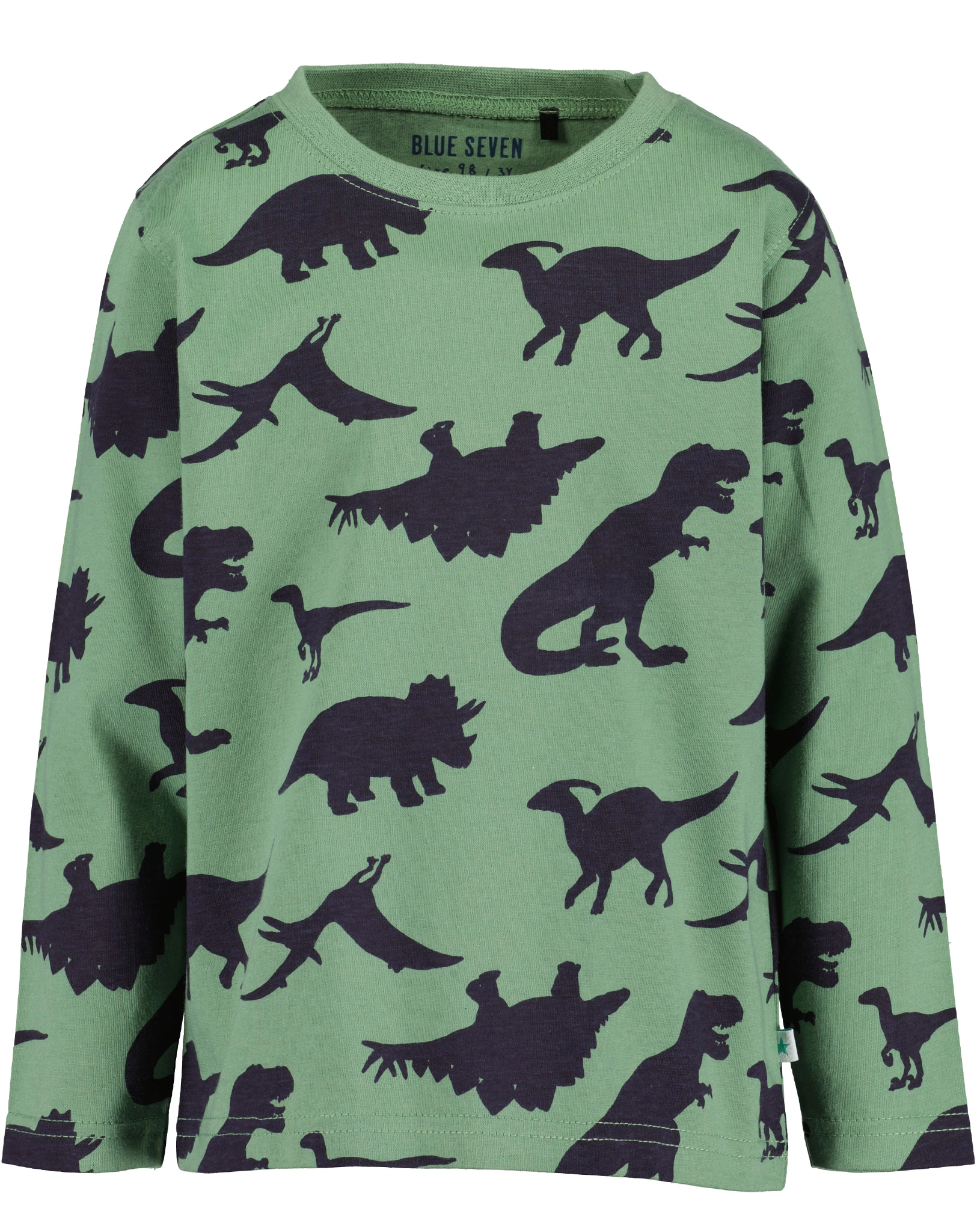 Langarmshirt DINOS AOP in dunkelgrün