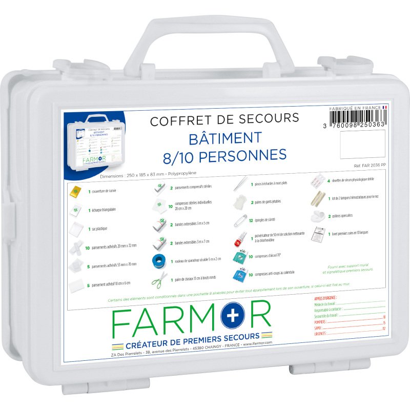 Coffret de secours Bâtiment 8/10 personnes