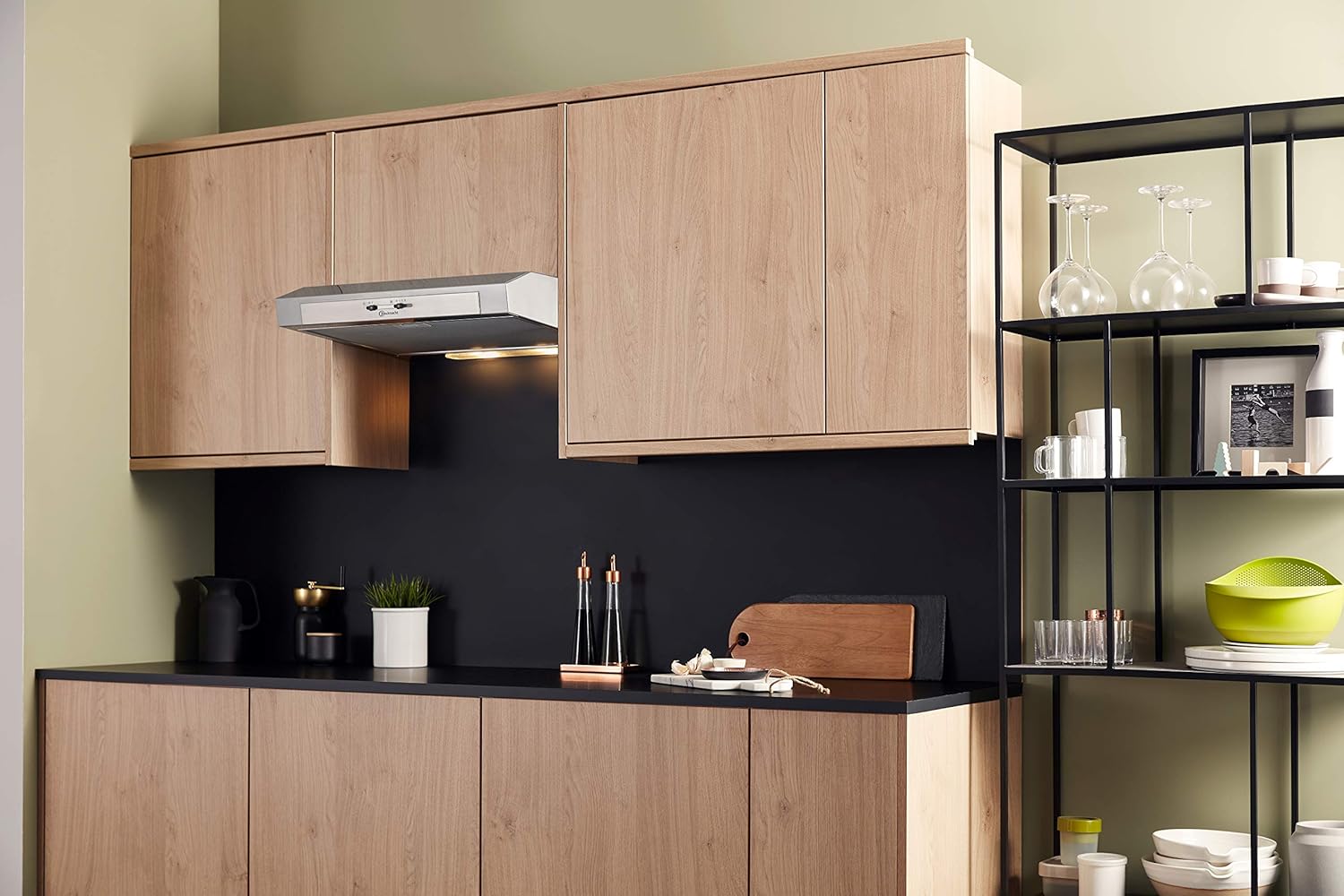 Bauknecht DC 5460 IN/1 Dunstabzugshaube Unterbau/Kompakt-Dunsthaube / 60cm / Für Abluft- und Umluftbetrieb geeignet/Edelstahl / 103,3 kWh/LED / 3 Leistungsstufen/Energieeffizienzklasse D