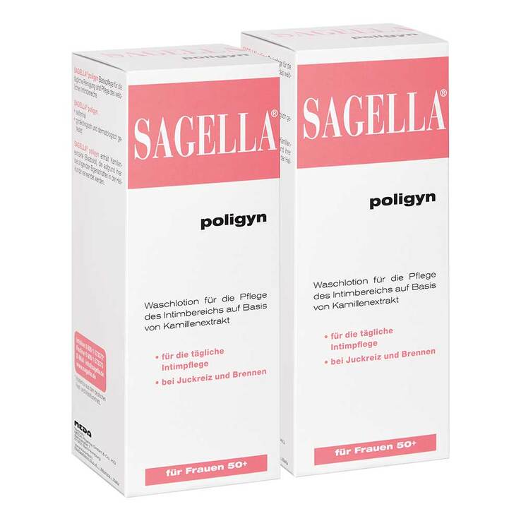 Sagella poligyn Intimwaschlotion für Frauen 50 + , 2x500 ml