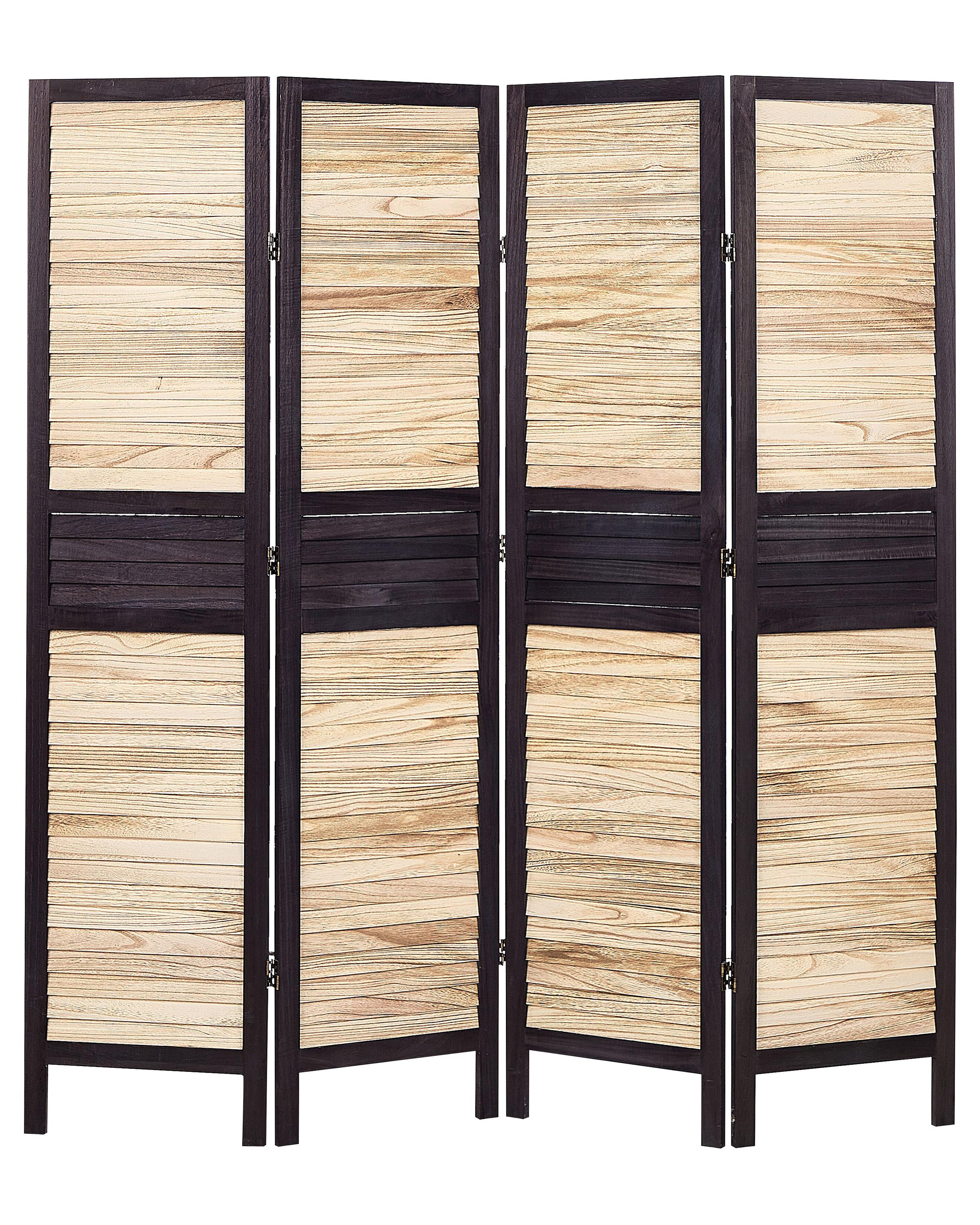 Roomdivider met 4 panelen BRENNERBAD Bruin/zwart 164 cm 170 cm