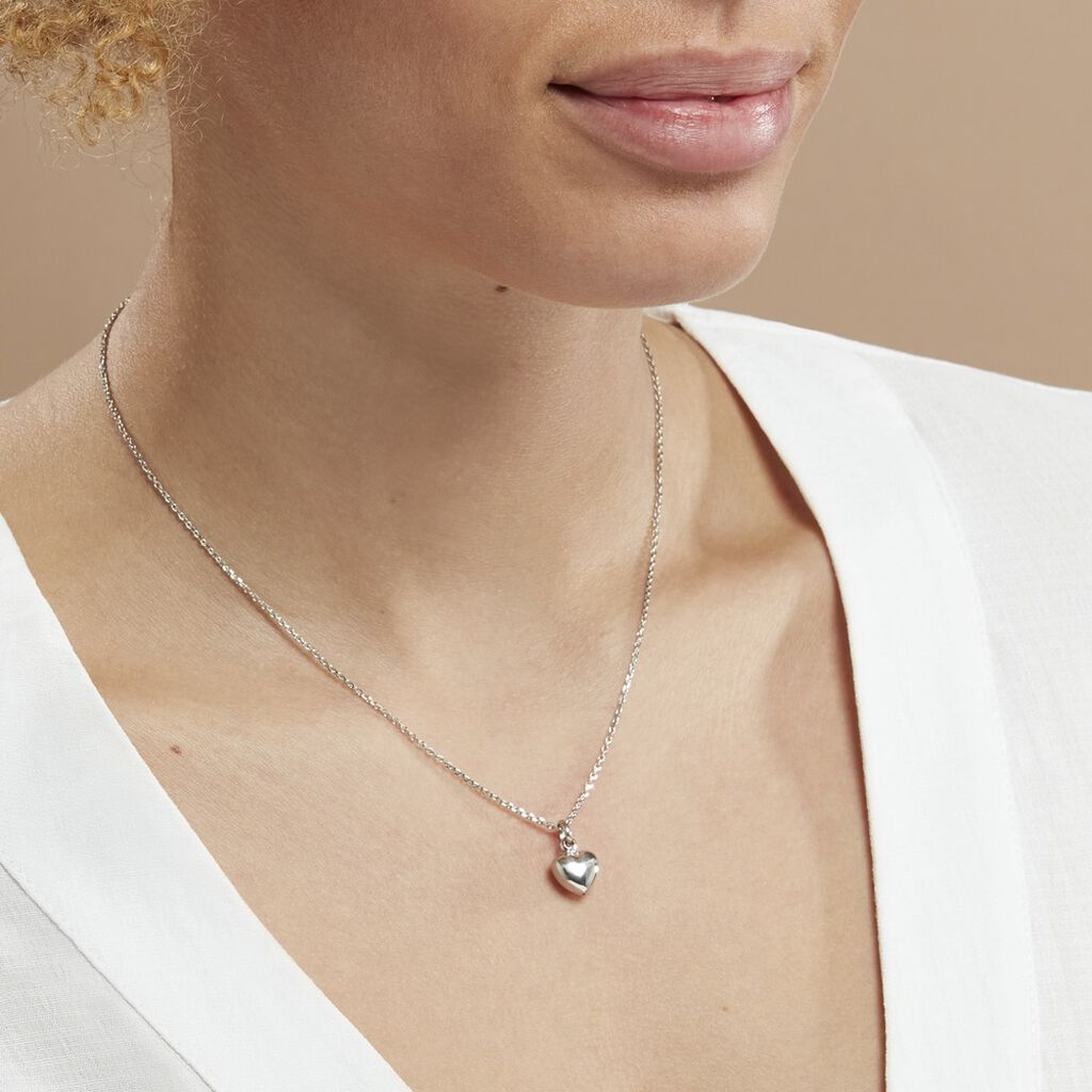 Collier Barbara Argent Blanc