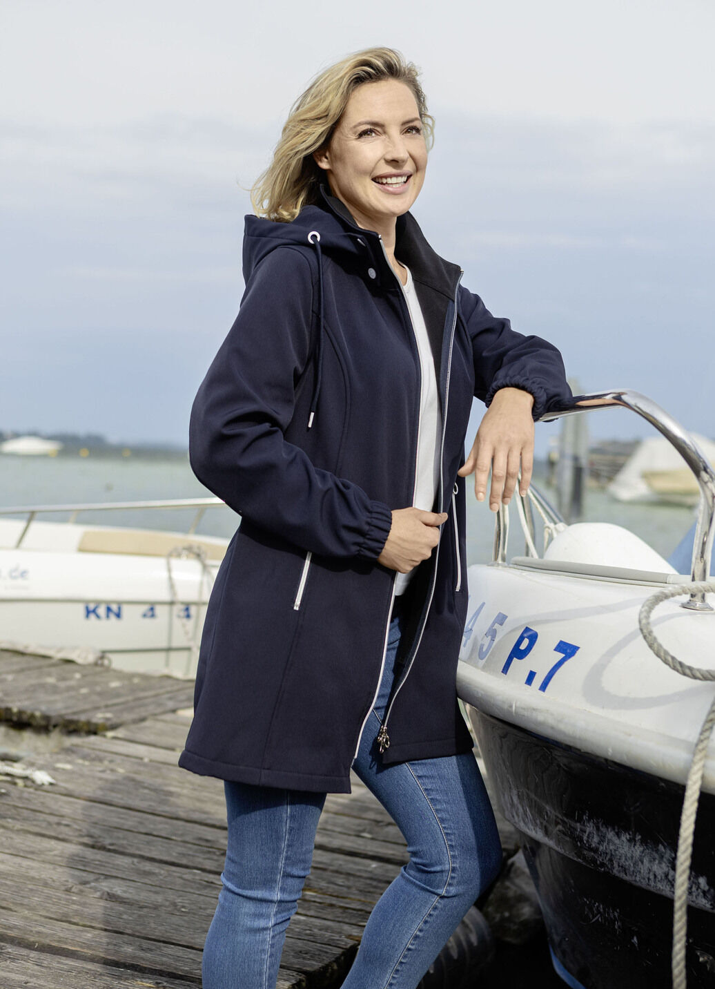 Longjacke aus Softshell