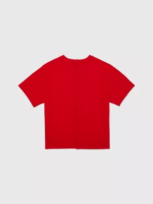Camiseta com bordado de logotipo adaptável