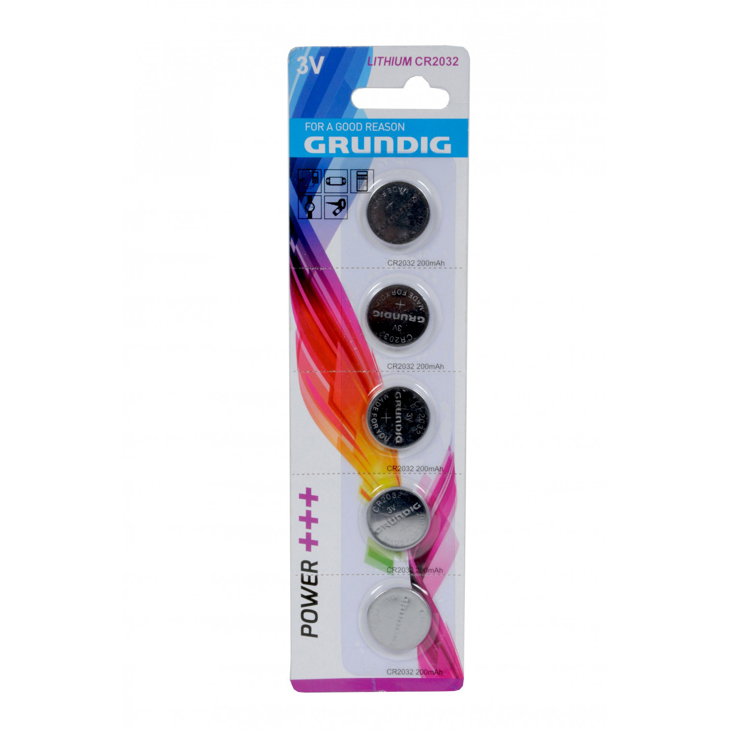 Knopfzelle GRUNDIG Lithium CR2032 5 Stk.