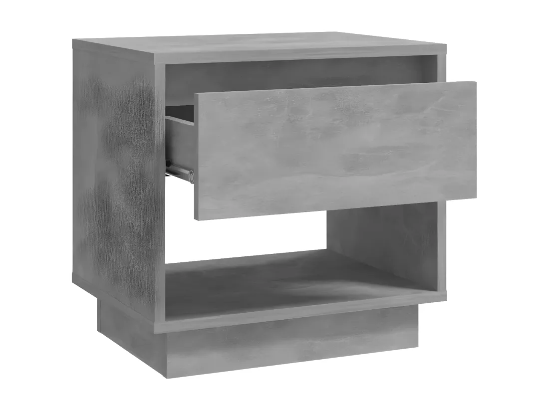 Table de chevet Gris béton 45x34x44 cm Aggloméré
