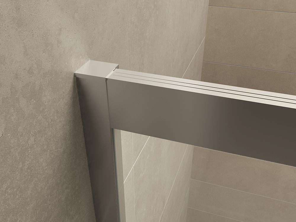 Mueller Suave 2.0 softclose douchedeur 100x200 8mm NANO aluminium