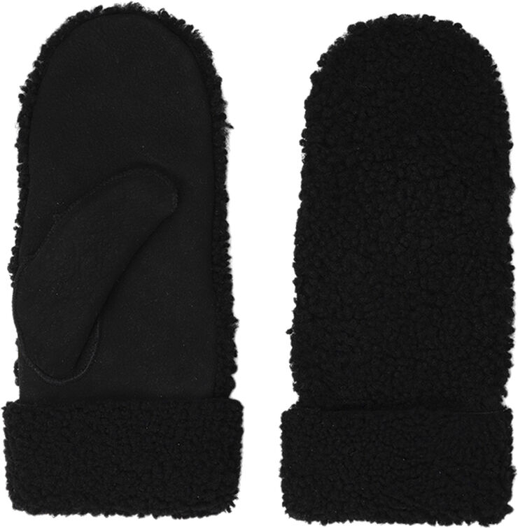 Lovelies COLON - MITTENS - PALM OF SUEDE AND UPPER OF CURLY SHEARLING Camel