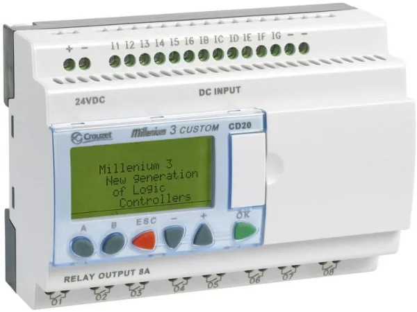 Crouzet 88970052 Millenium 3 CD20 S PLC-styringsmodul 24 V/DC