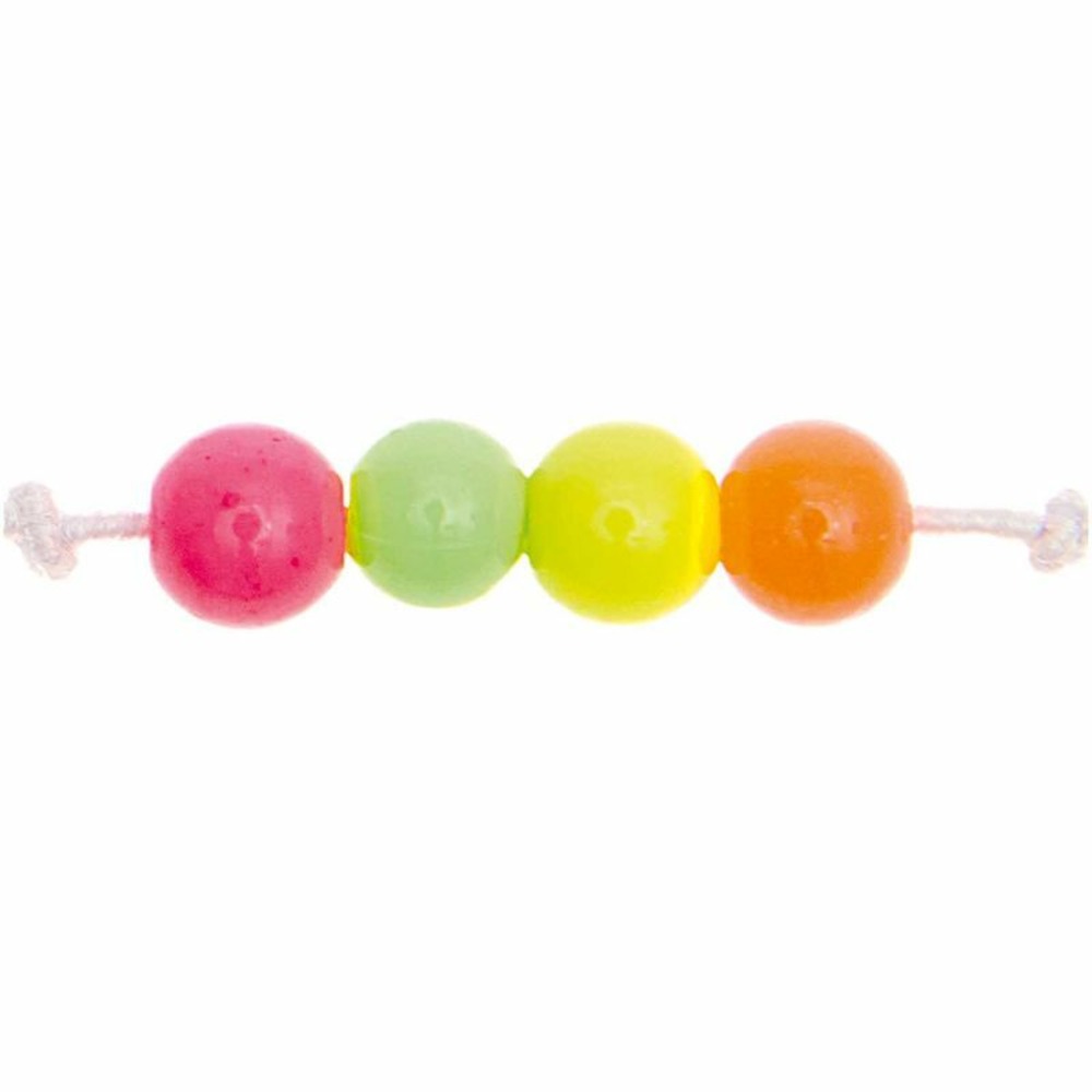 300 perles rondes 4 mm - fluo