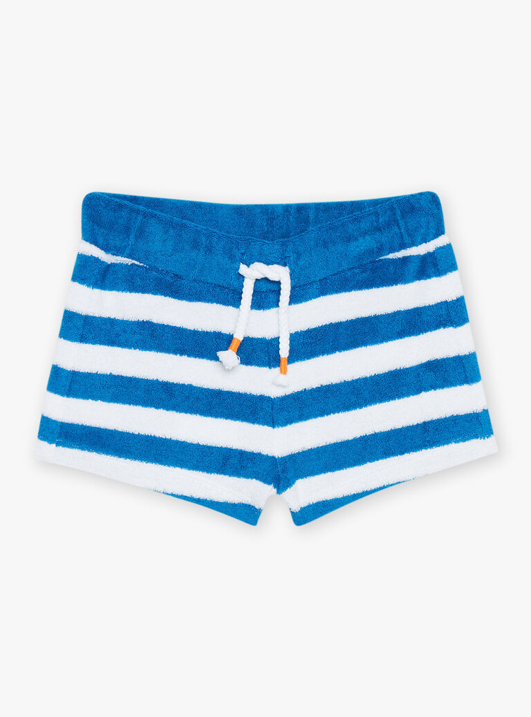 Débardeur et short bleu à imprimé à rayures