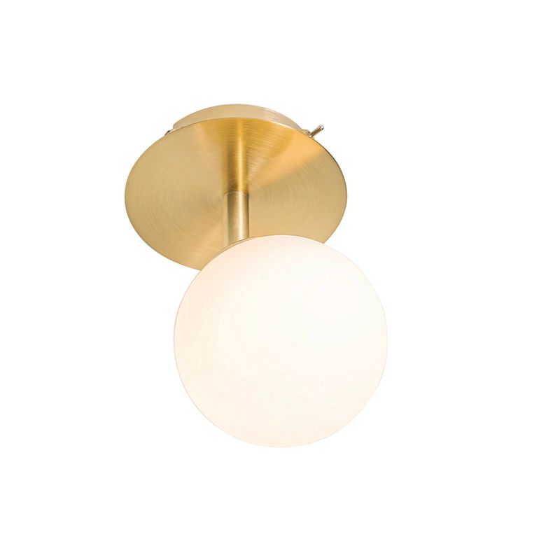 Moderne spot goud met opaal glass met schakelaar - Athens
