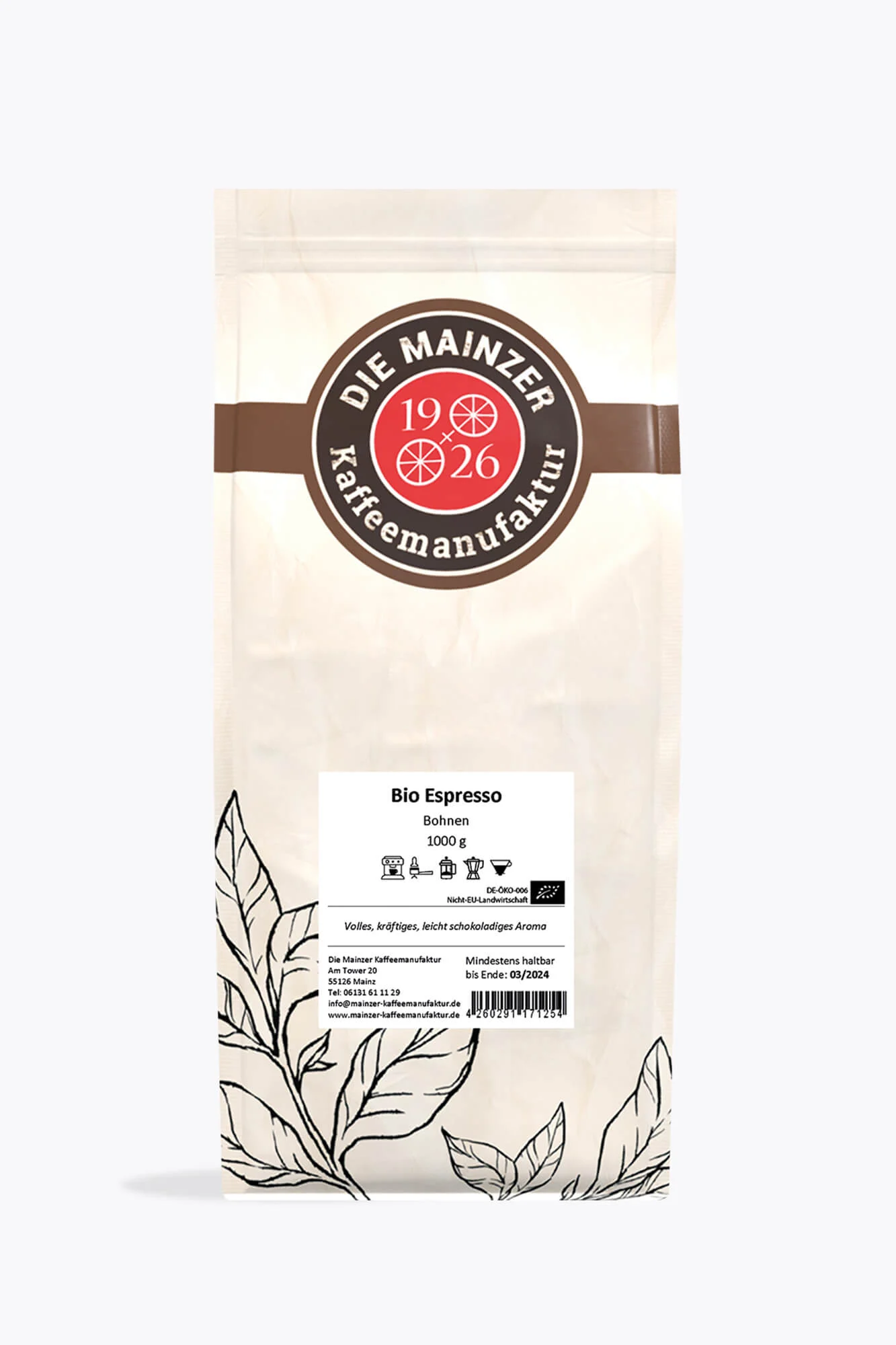 Mainzer Kaffeemanufaktur Bio Espresso 2012 1kg