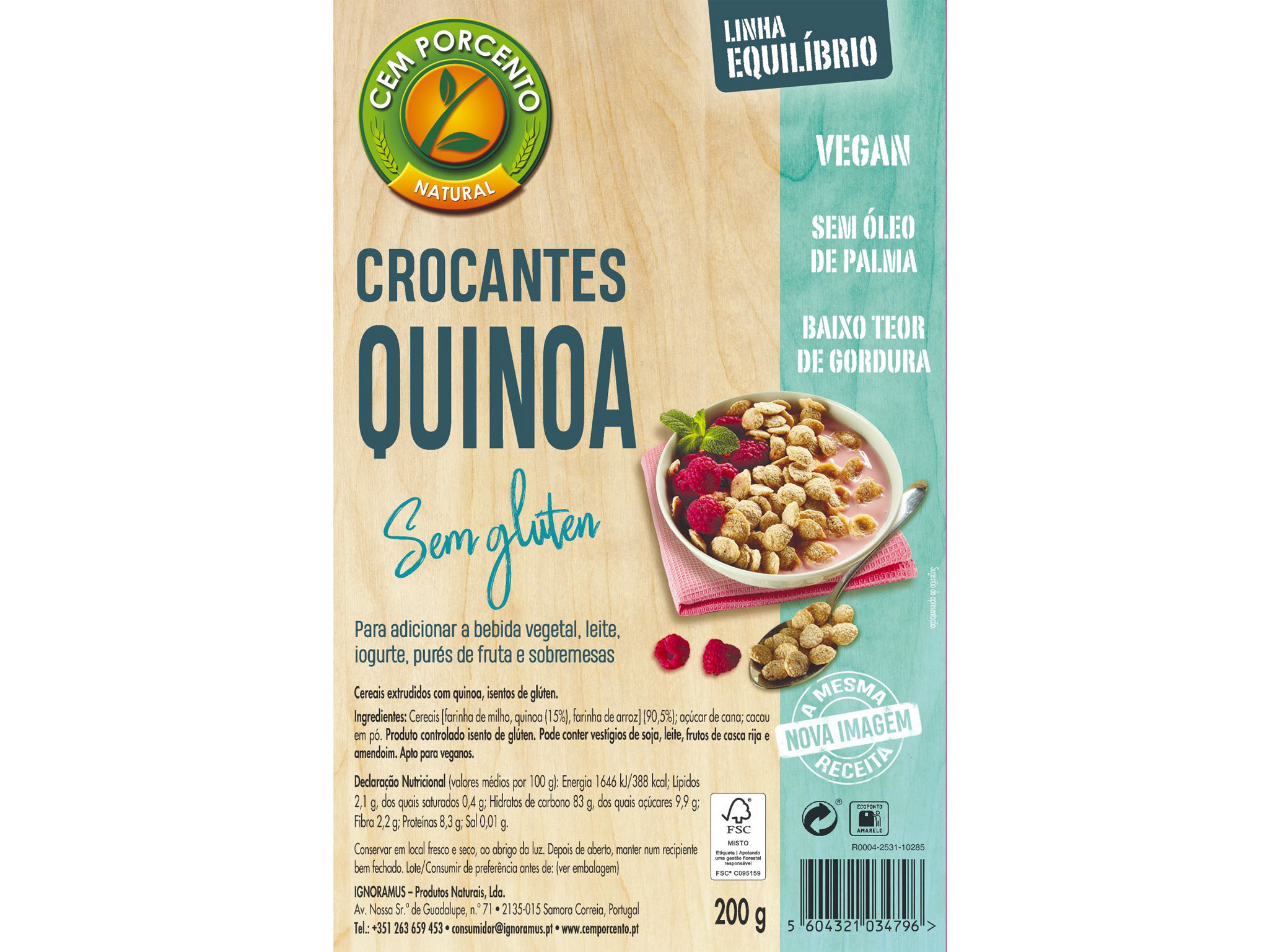 CEREAIS CEM PORCENTO CROCANTE QUINOA 200G