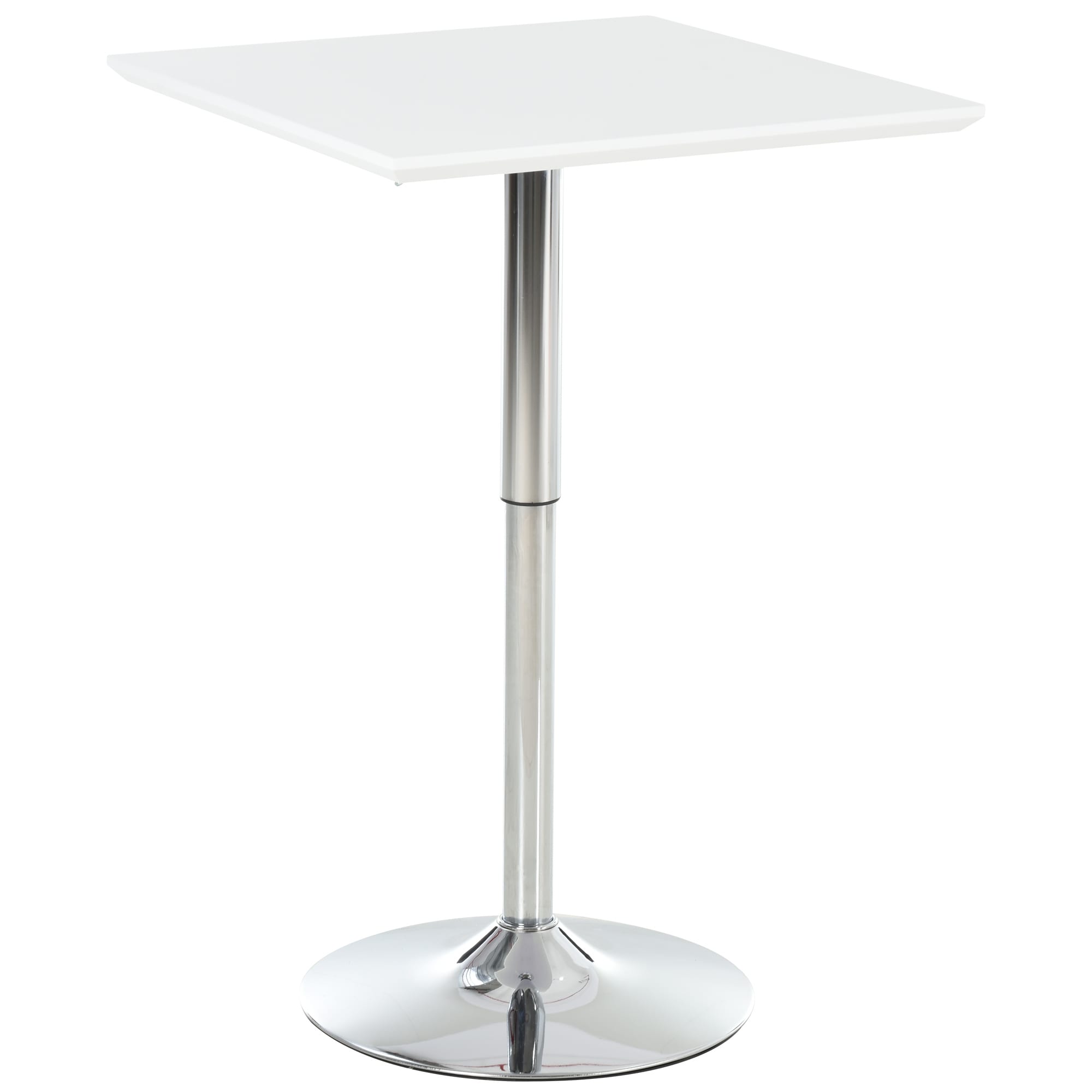 HOMCOM Bistrotisch höhenverstellbar weiß 60 x 60 x 71-92 cm (BxTxH)