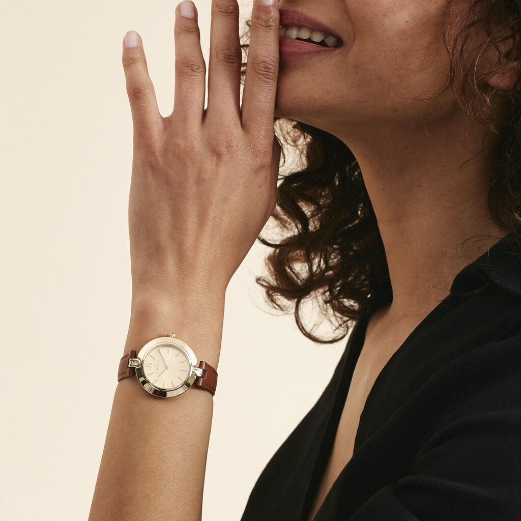 Montre Furla Logo Links Doré
