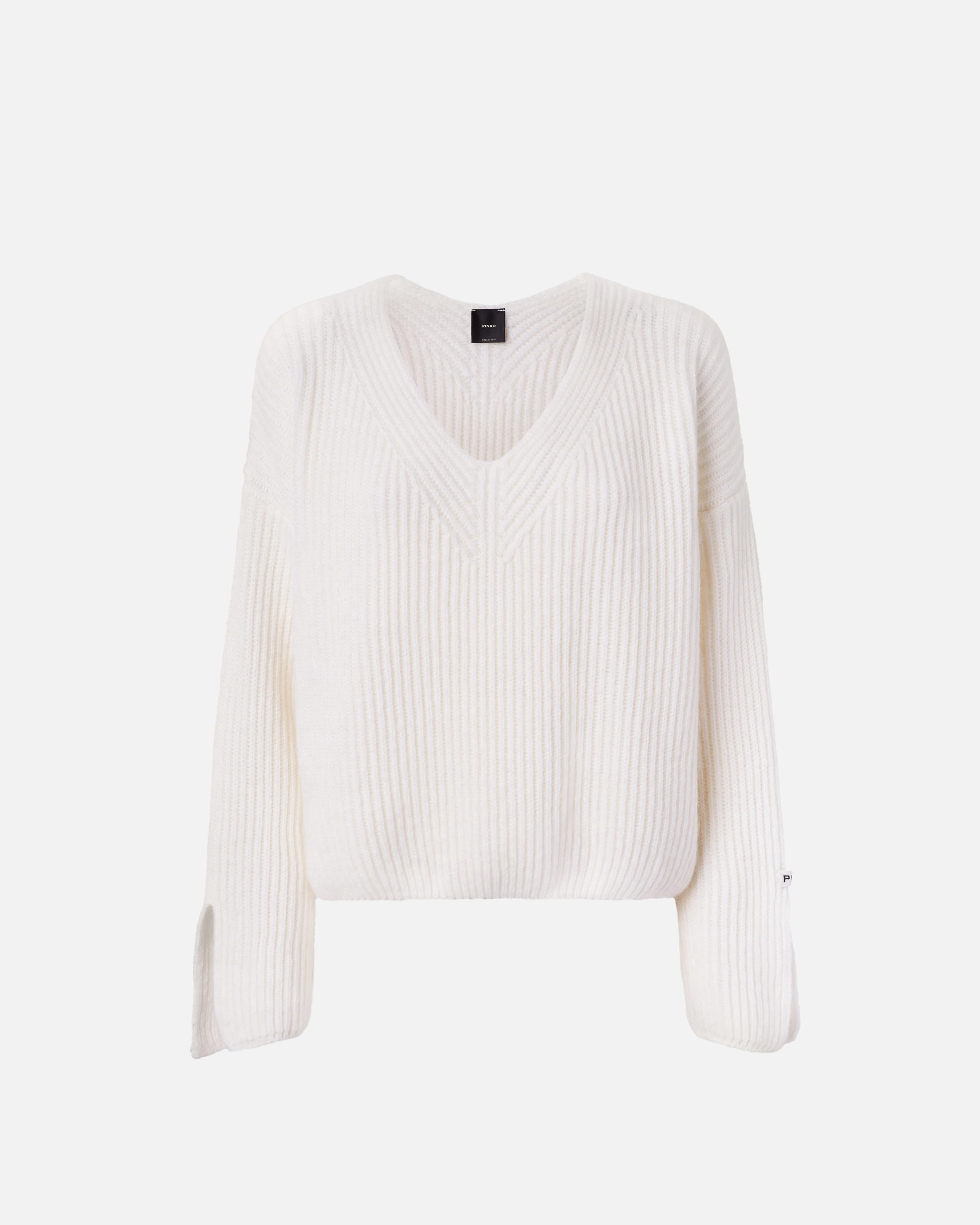 Pull col v | Blanc