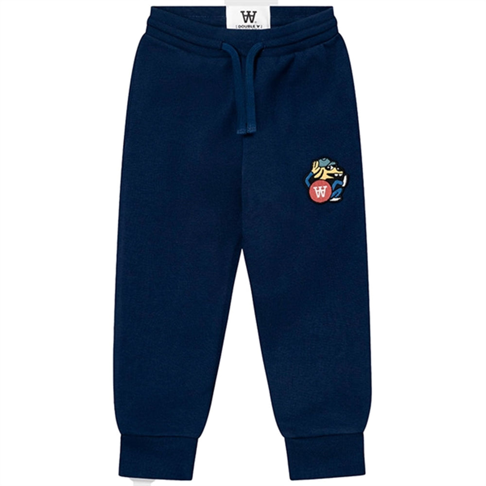 Navy Ran Doggy Patch Bukser - Wood Wood