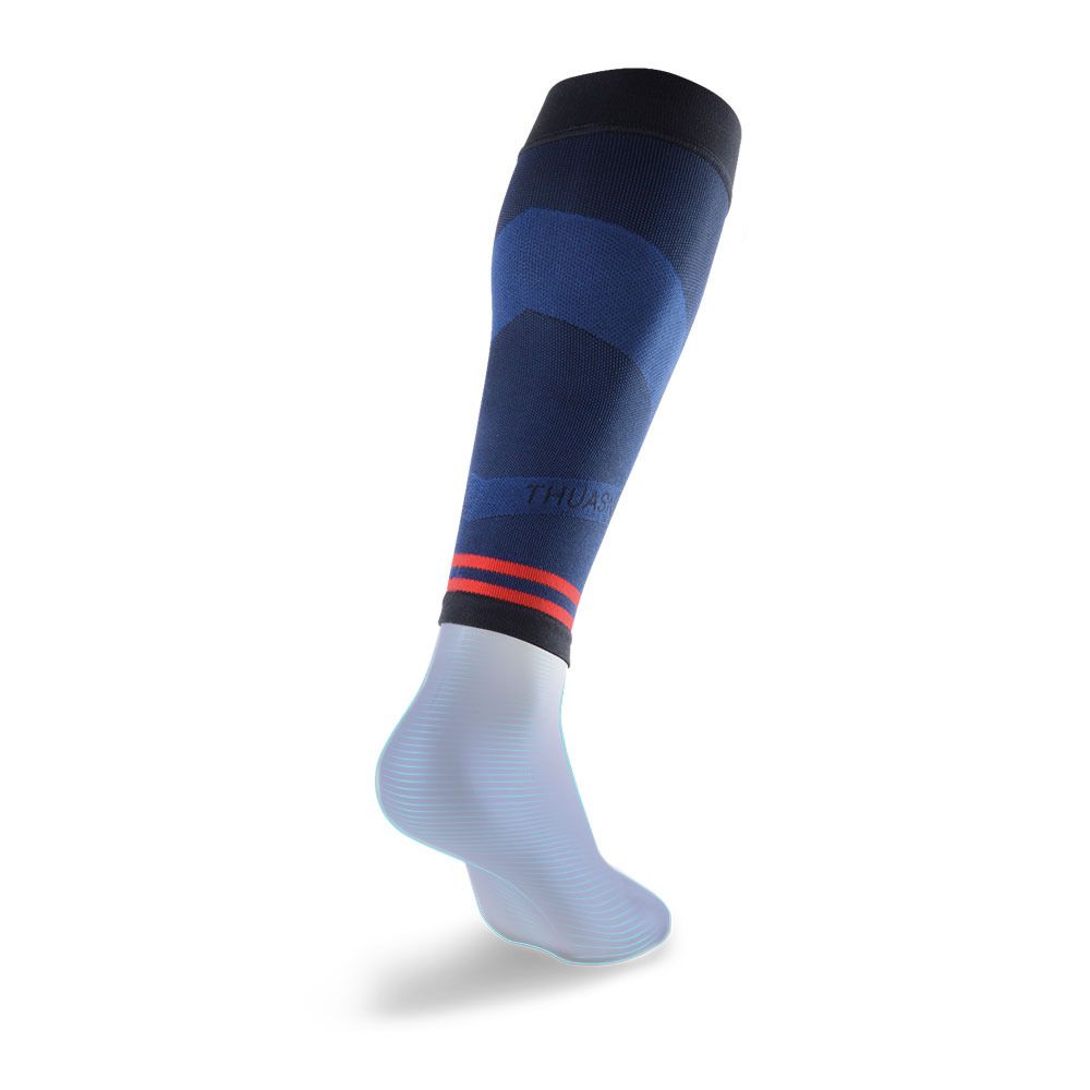 Thuasne UP ACTIV - Manchons noir/bleu nuit/rouge sl