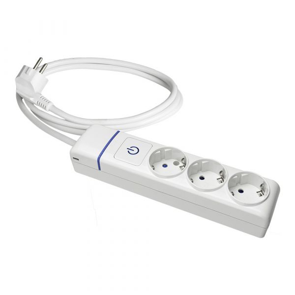 Solera Bloco 3 Tomadas T/tl   Interruptor Luminoso. Cabo de 1,5m 8013pil - 41050