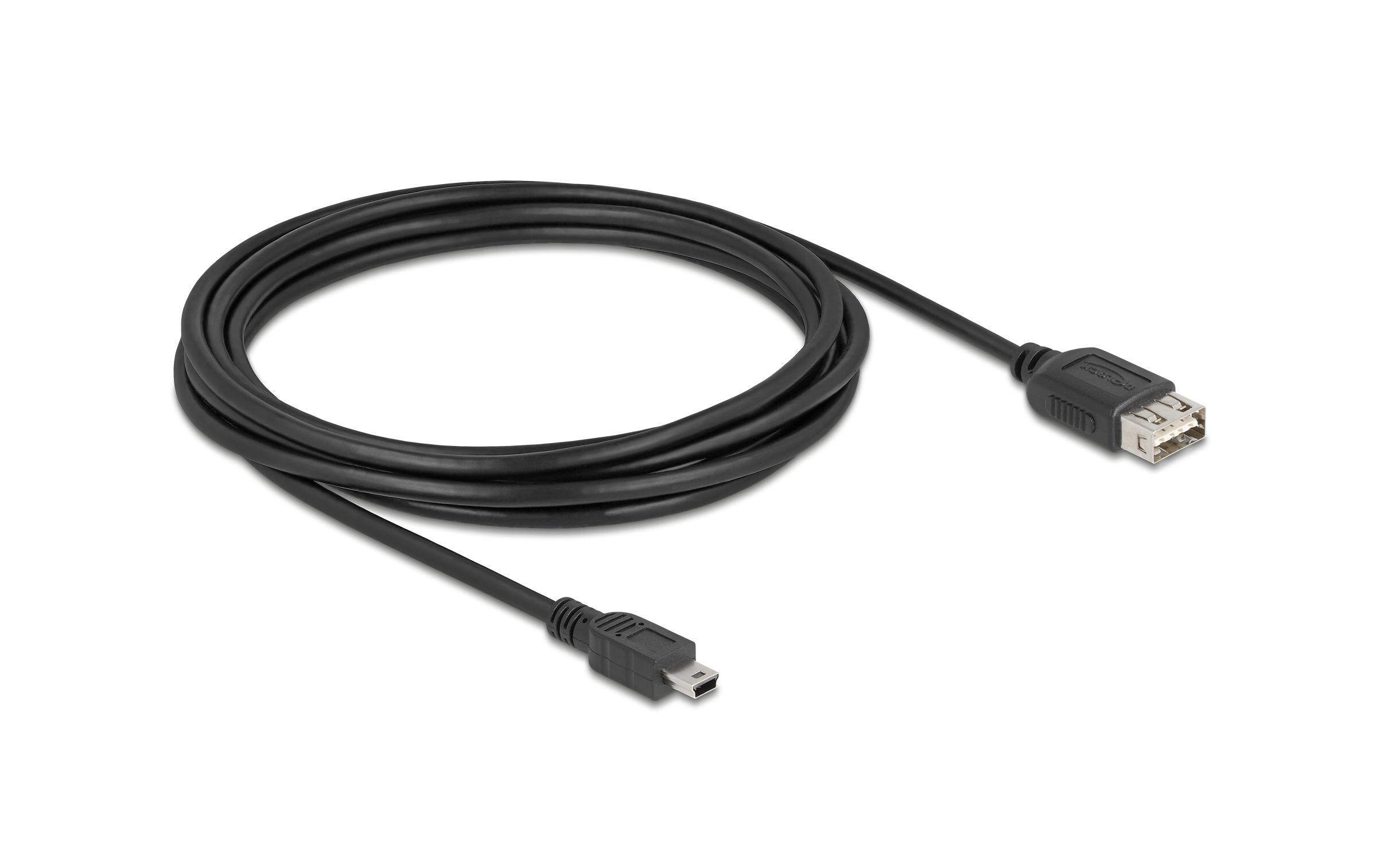USB 2.0-Kabel USB A - Mini-USB B 3 mKabel für Datenübertragung und Stromversorgung über kurze Distanz