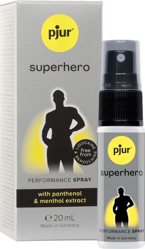 Pjur Superhero Delayspray Stel je Zaadlozing Uit