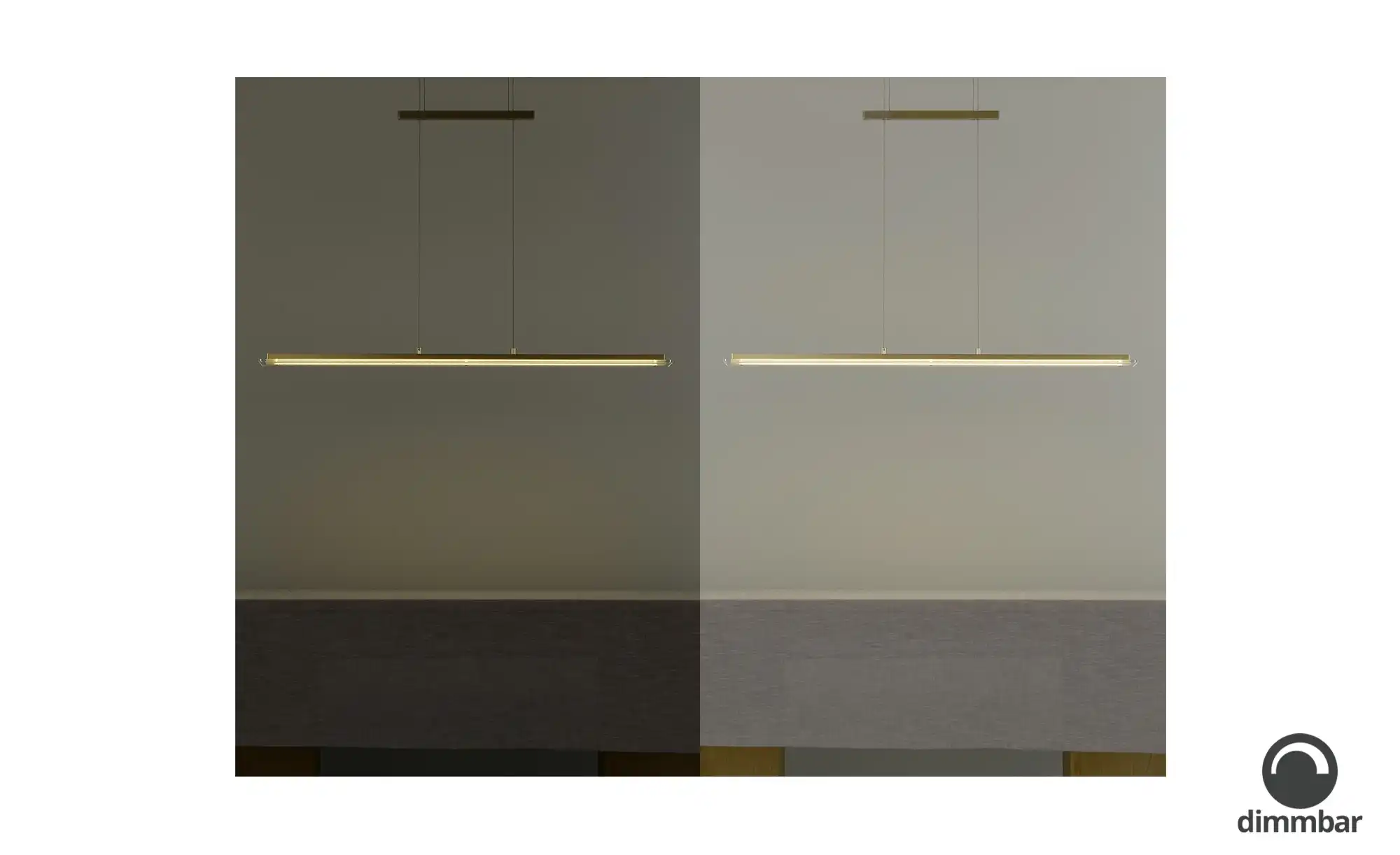 Fischer-Honsel LED-Pendelleuchte, messing matt mit Dimmer