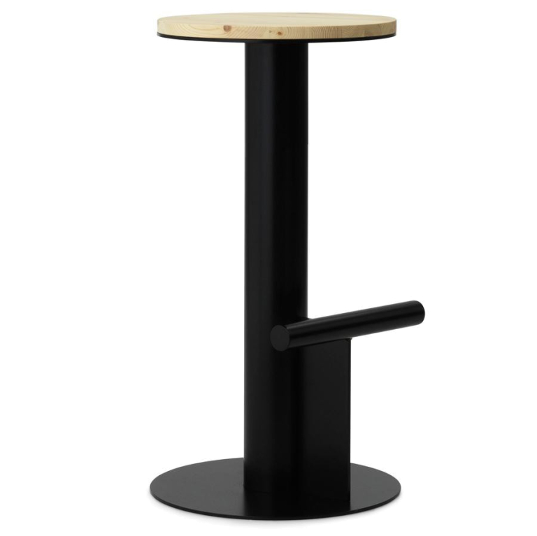 Normann Copenhagen Pole barkruk 75 zwart