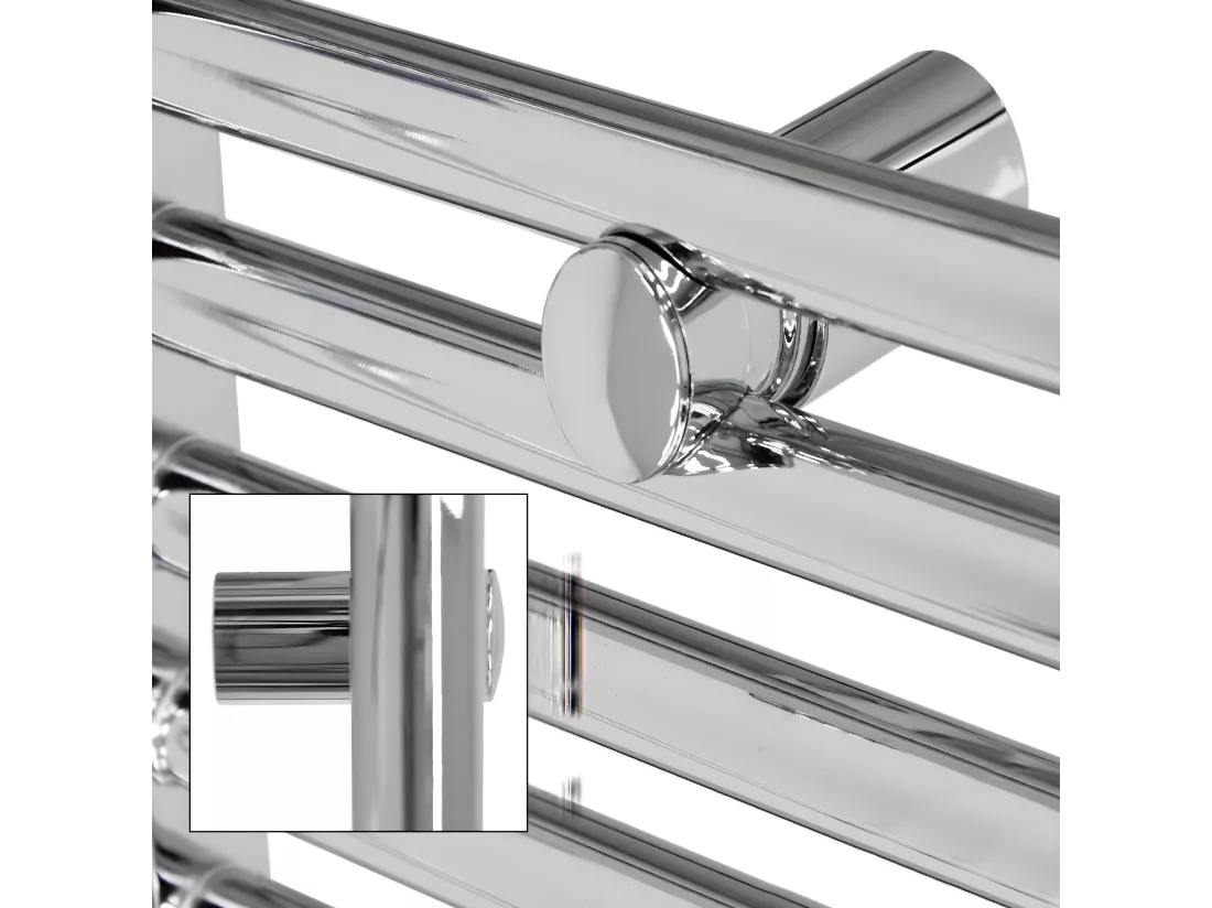 Radiateur sèche-serviette salle de bain acier chrome connexion central 50x180 cm