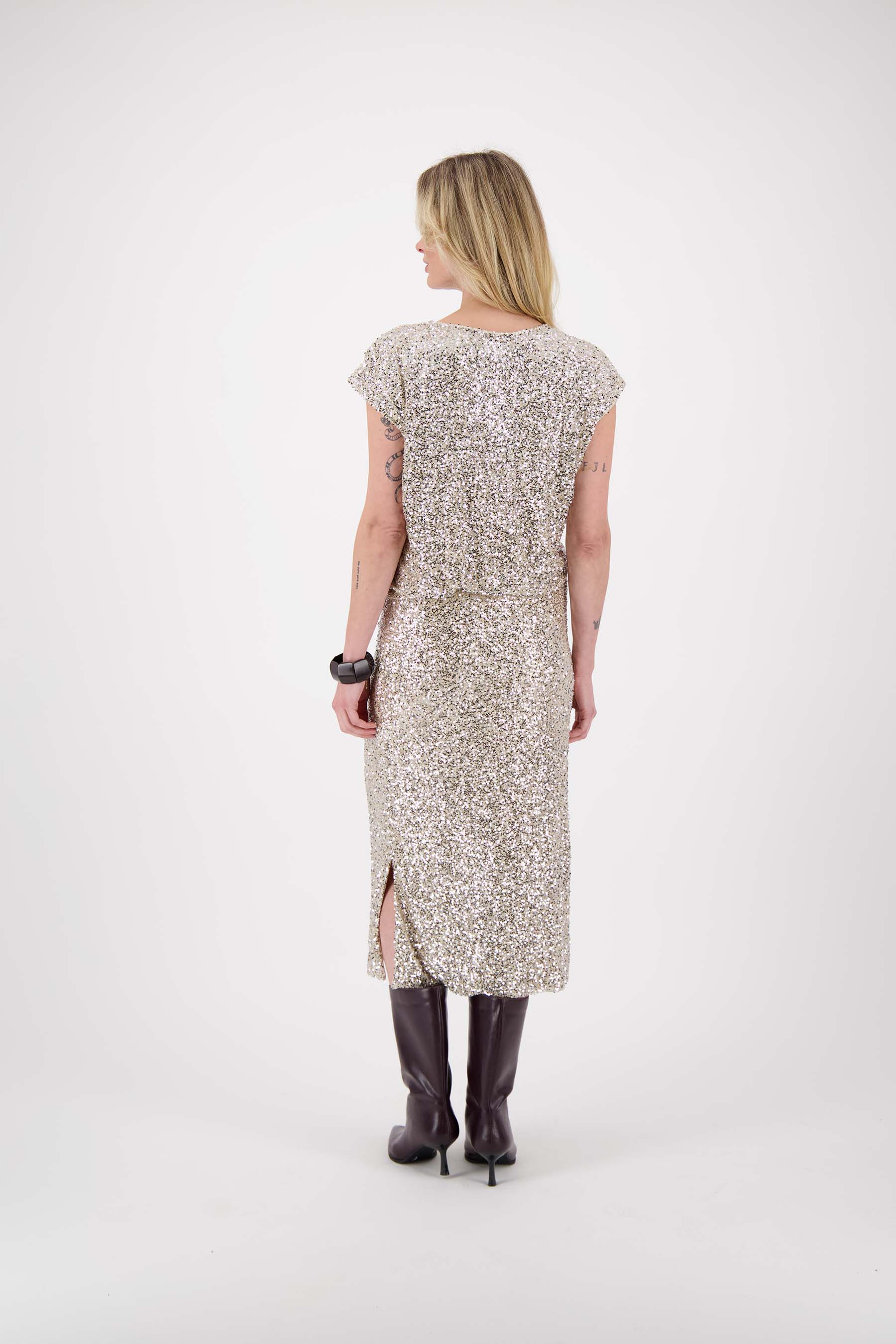 pailletten midi rok