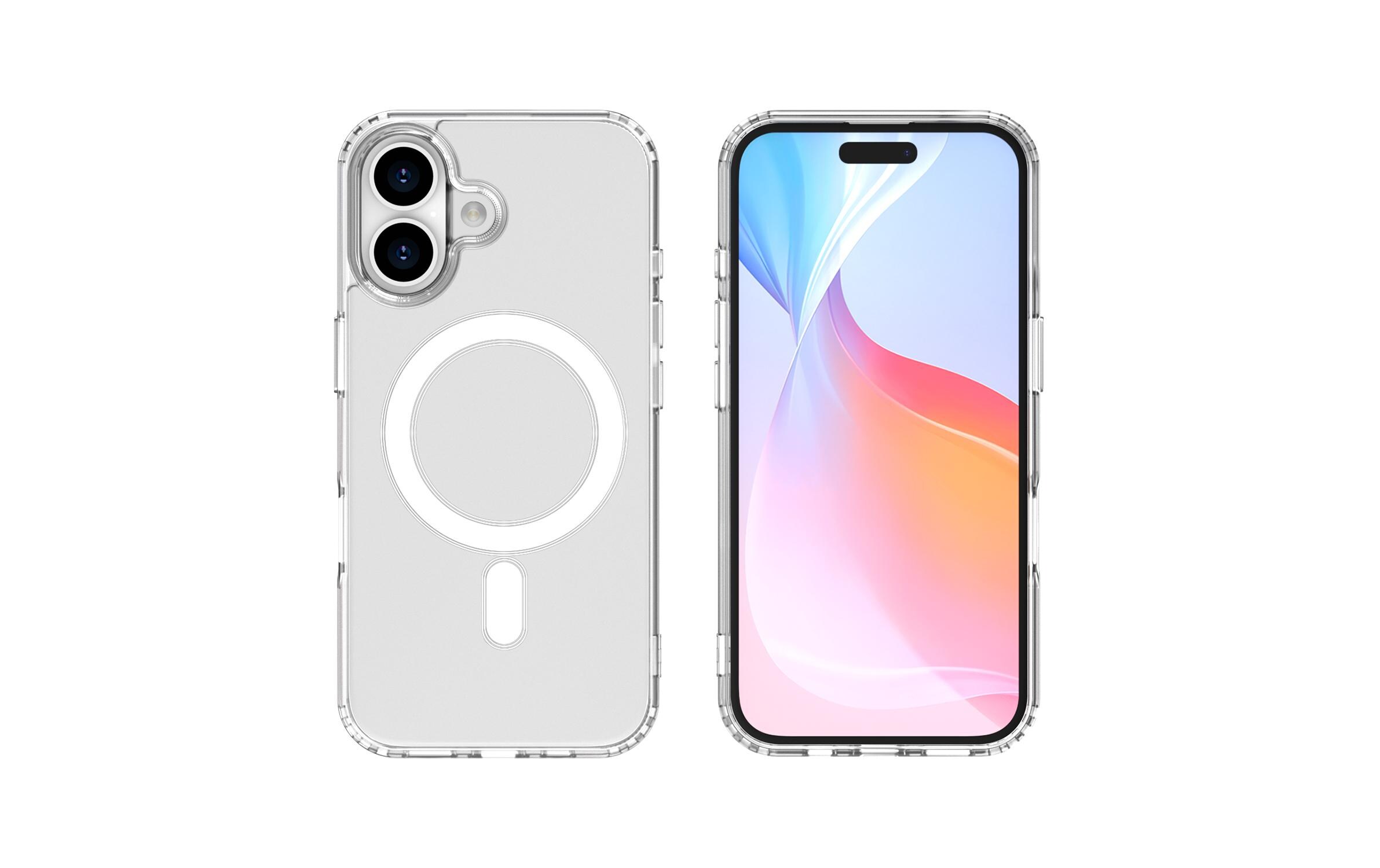 360° Premium Set iPhone 16Set aus Displayschutzfolie und hochfester Schutzhülle für das iPhone 16