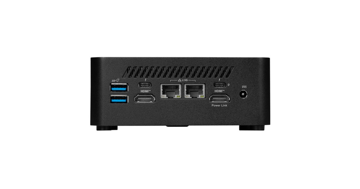 MSICubi NUC AI 1UMG-019BEU barebone  (Zwart | Core Ultra 5 125H | Arc Graphics)