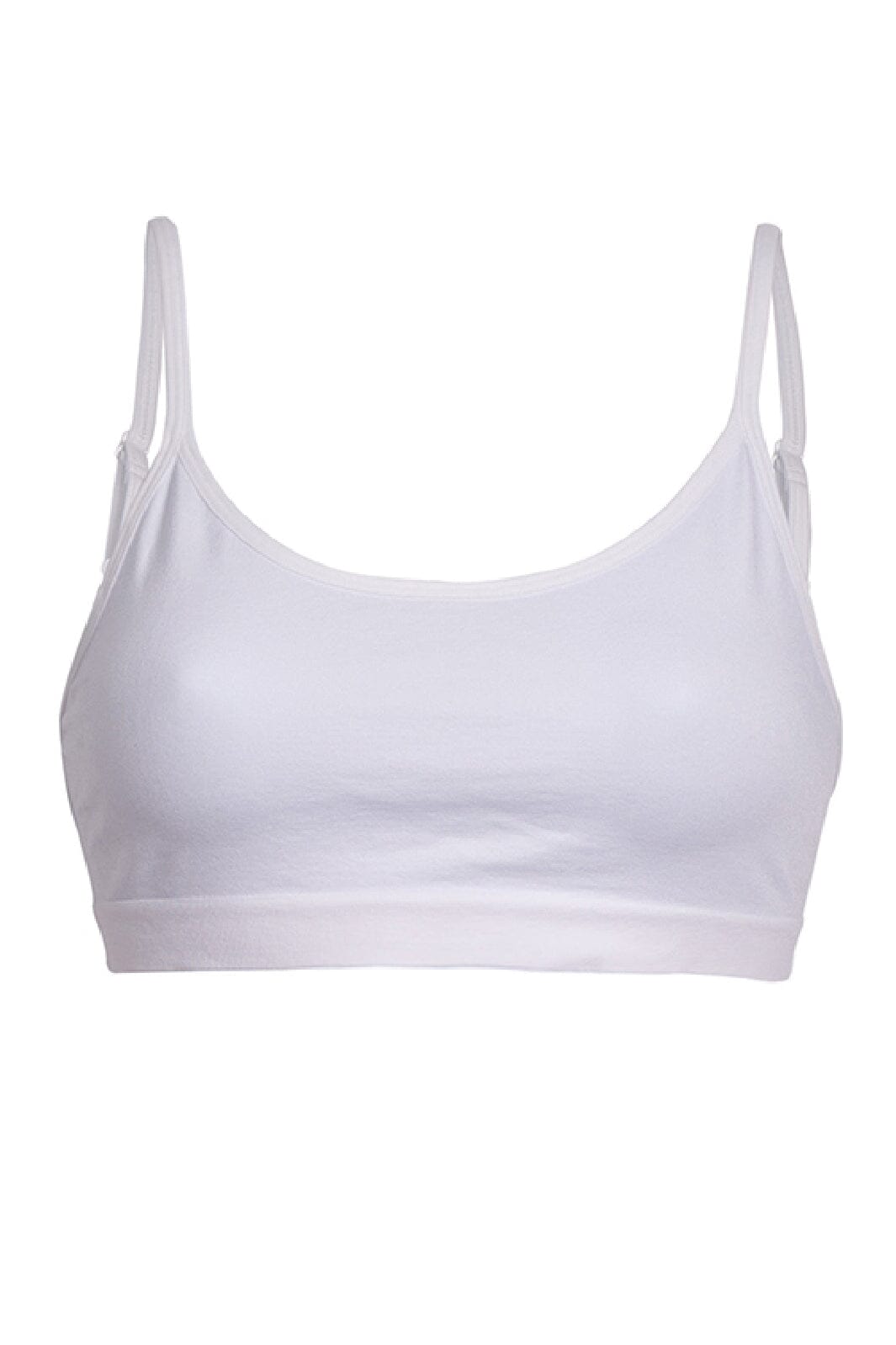 Soft basic Soffi Bra top narrow strap 2 pak white