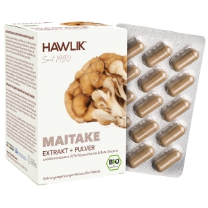 HAWLIK Maitake Extrakt + Pulver Kapseln, 120 Stück