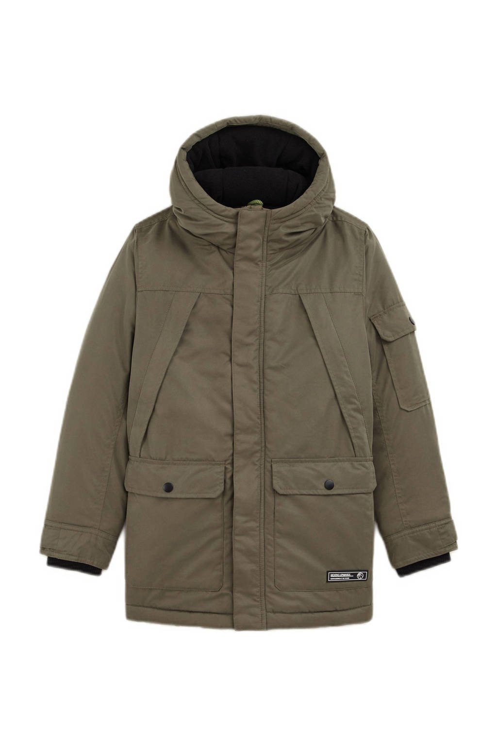 WE Fashion winterjas olijfgroen