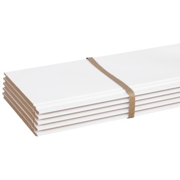 CanDo wand-en plafondpaneel MDF kraal wit gegrond 8x135 mm 260 cm 5 stuks